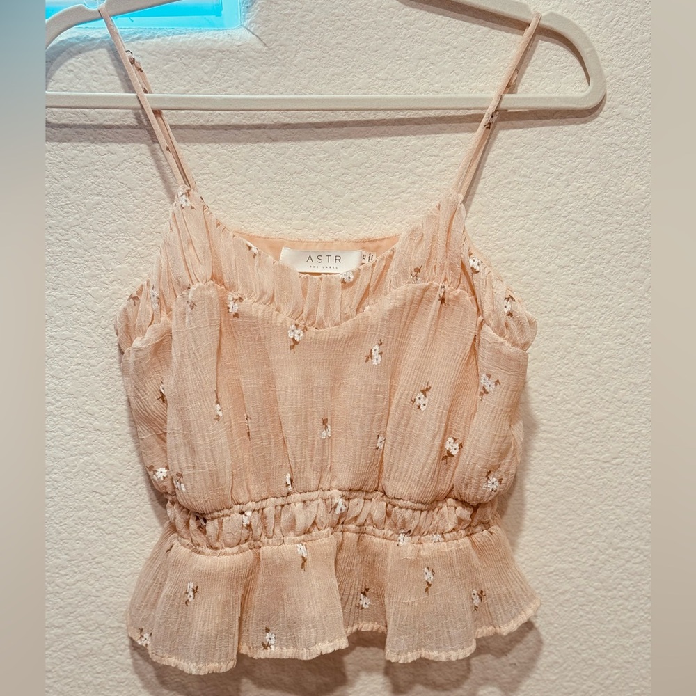 ASTR cream floral top